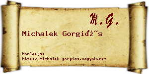 Michalek Gorgiás névjegykártya